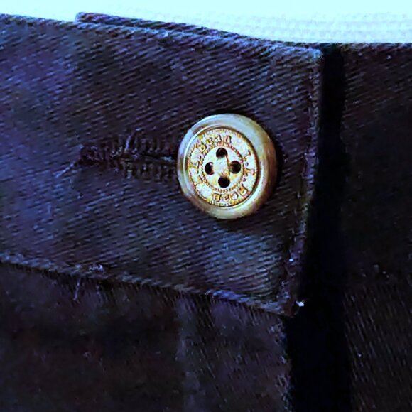 L.L. Bean Vintage 1980s/1990s Twill Navy Midi Skirt - Picture 5 of 7